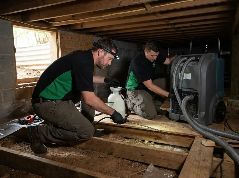 Crawl Space Dehumidification & Wood-Boring Beetle Remediation in Raleigh, NC